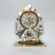 c.1900 table clock inlaid with mother-of-pearl