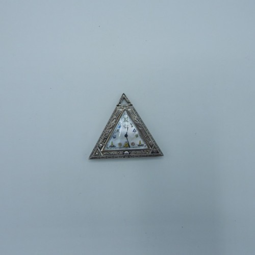 c.1925 zilveren driehoek horloge nr 6