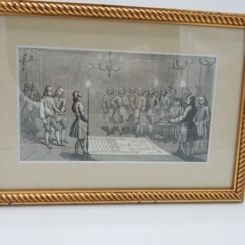 1843 framed engraving  explanation Tableau