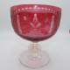 c. 1850 grote Engelse bokaal "uberfang" rood glas