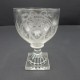 c. 1850 English engraved glass on foot no 9