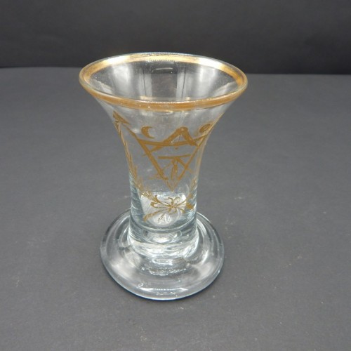 c. 1760-80 masonic glass 12 with gold painting
