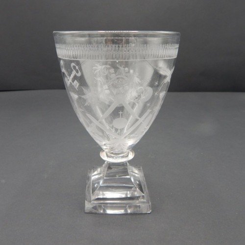 19 eeuws Engels gegraveerd glas van kristal no 14