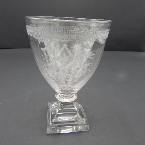 19 th century English engraved glass crystal no 14