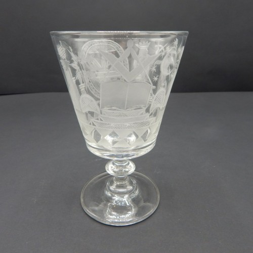 begin 19 eeuws Engels gegraveerd glas van kristal no 16