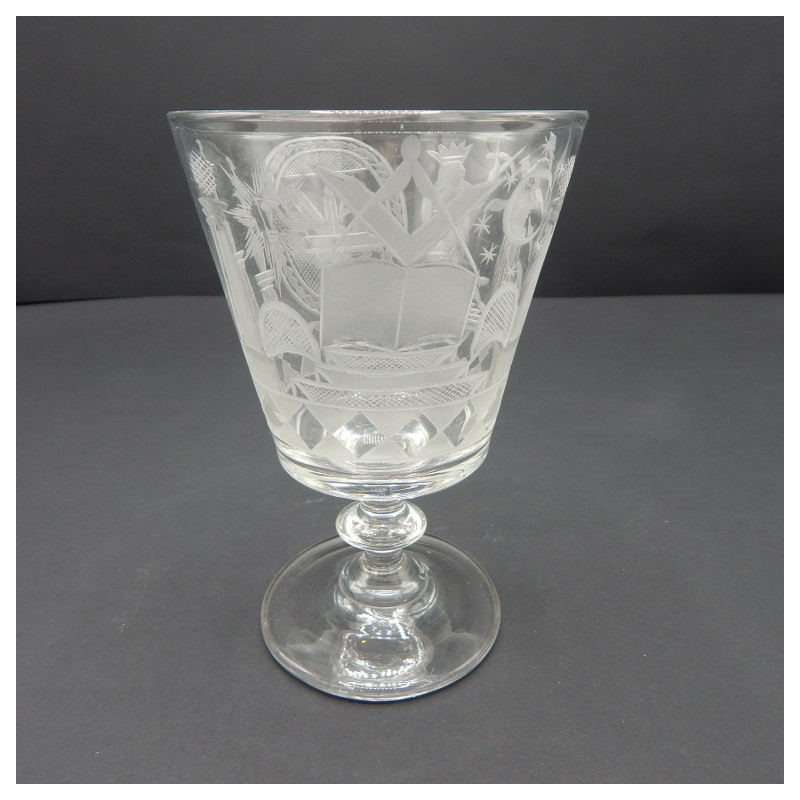 begin 19 eeuws Engels gegraveerd glas van kristal no 16