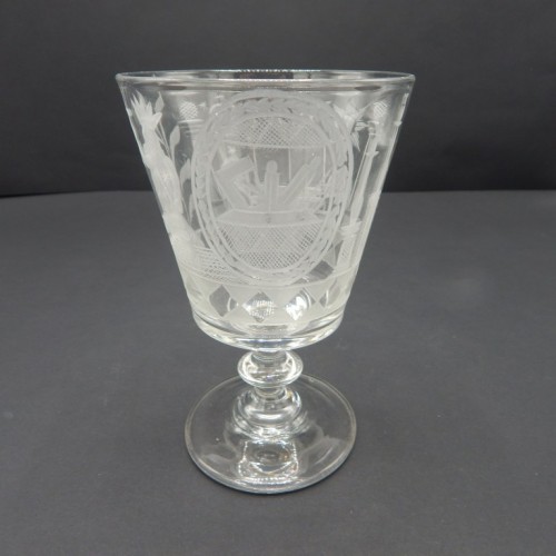 early 19 century English engraved glass of crystal no. 16