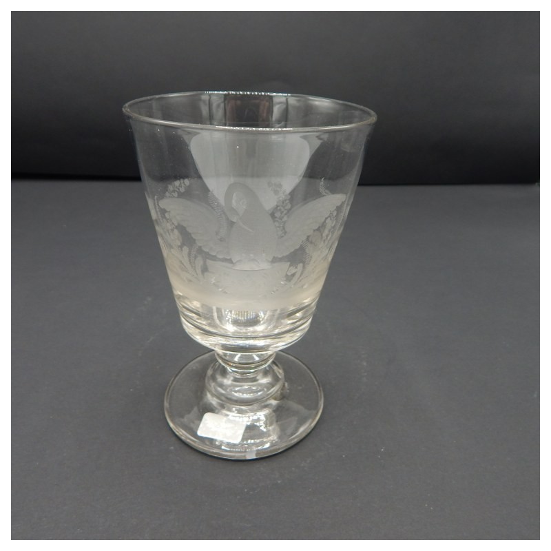 rose croix glass, beautifully engraved ,crystal. nr 11