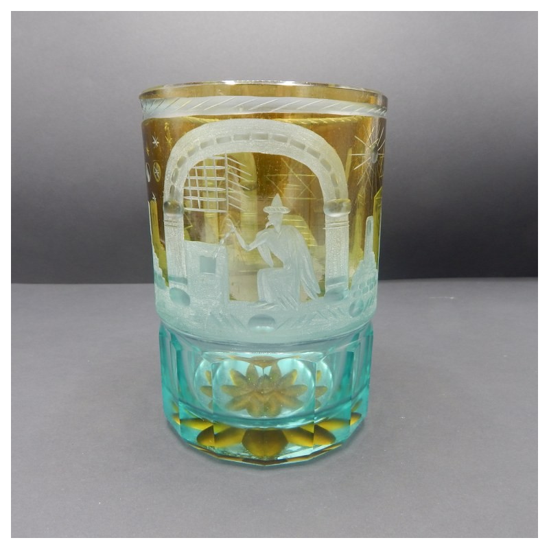 c. 1880-1900 grote beker van gekleurd glas nr 15