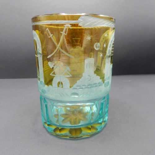 c. 1880-1900 large goblet of colored glass nr 15