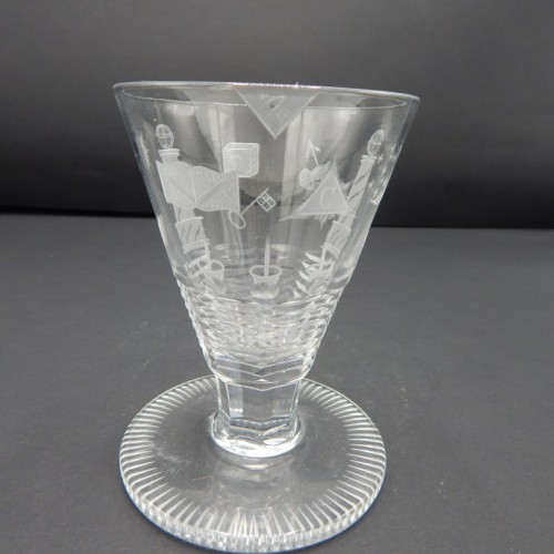 c. 1875 special engraved English glass no. 18