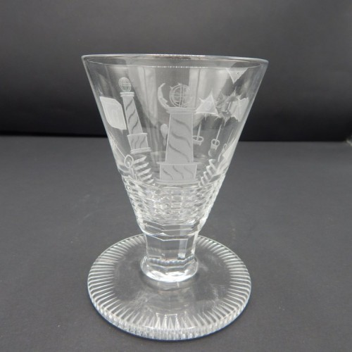 c. 1875 special engraved English glass no. 18