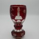 c. 1850 bijzonder roodgekleurd Boheems glas