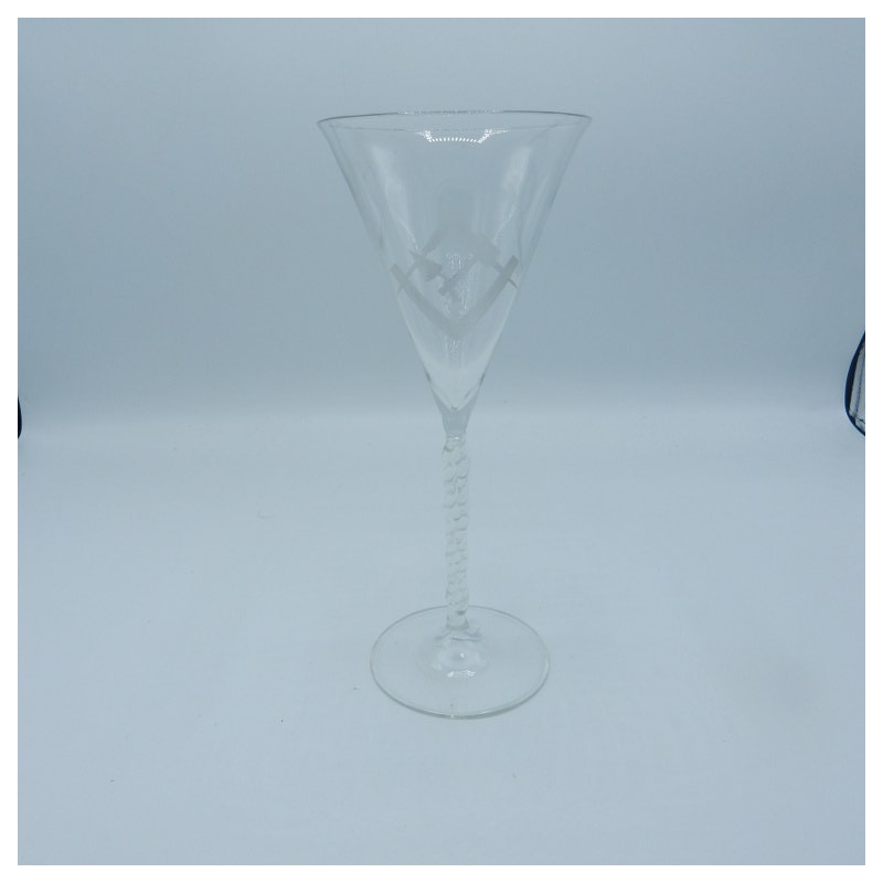tall wine glass turned base c. 1900 No. 34