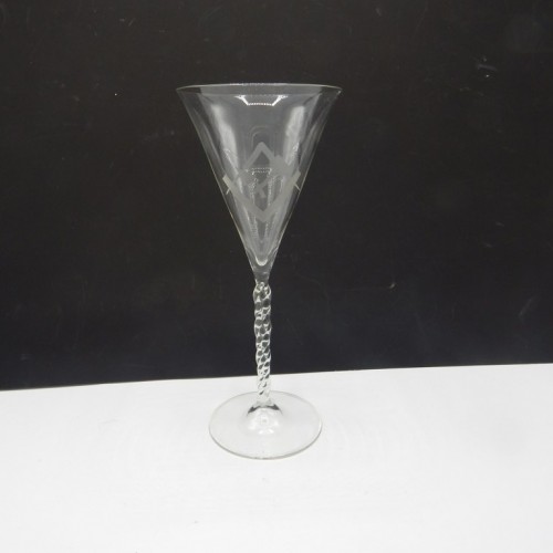 tall wine glass turned base c. 1900 No. 34
