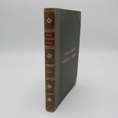 1772 disquisition of the principles and practices of the most ancient and honourable society of Free and Accepted Masons