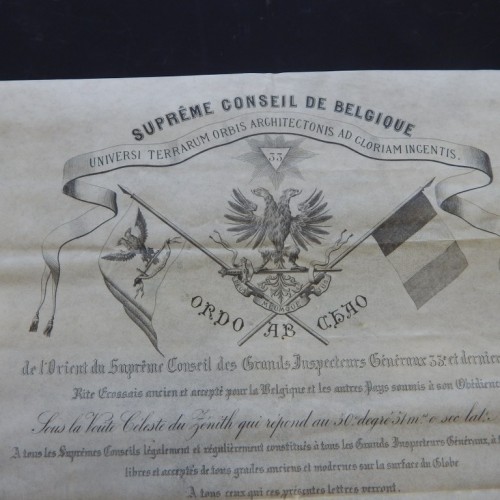 1898 suprem Conseil 33 Gr. ASSR Brussel