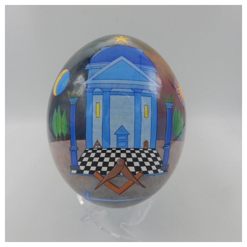 hand painted ostrich egg