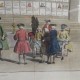 hand colourd copper engraving 1735 Wall panel B. Piccart