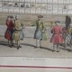 hand colourd copper engraving 1735 Wall panel B. Piccart
