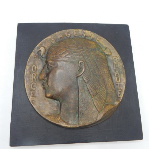 bronze plaquette ISIS c. 1900   Force-Sagesse-Beaute
