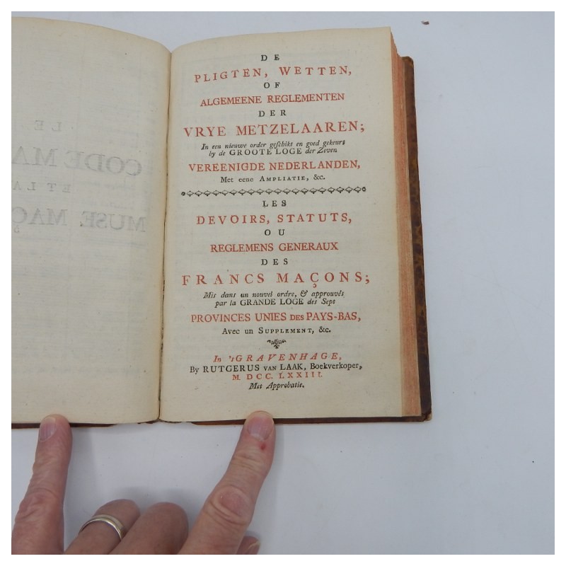 1773 La Muse Maçonne + les devoirs, statuts. etc/ De  Pligten, wetten der vrye metzelaaren