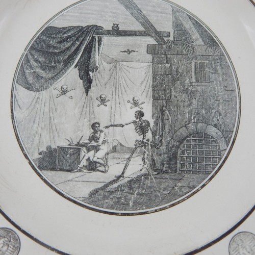 antique wall plate c. 1800 asiette maçonnique