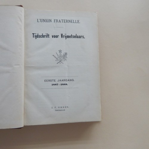 1888 L ' Union Fraternelle tijdschrift voor vrijmetselaars