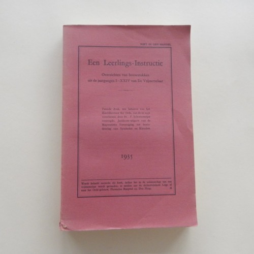 1935 een Leerlings-Instructie overzichten van bouwstukken