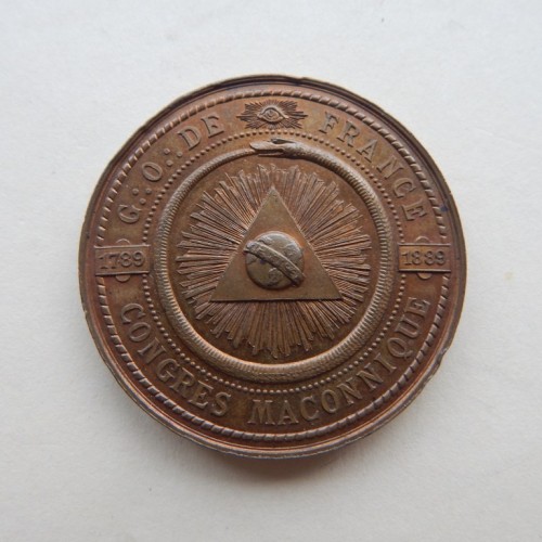 France  Medaille Grand Orient de France 1789-1889