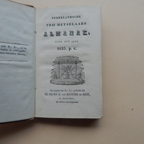 Vrij-Metselaars Almanak voor het jaar 1835