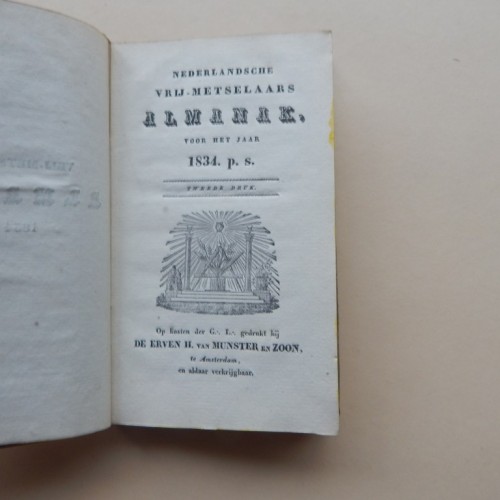 Vrij-Metselaars Almanak voor het jaar 1834