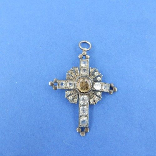 rose croix jewel  silver with stones 19th century nr 19