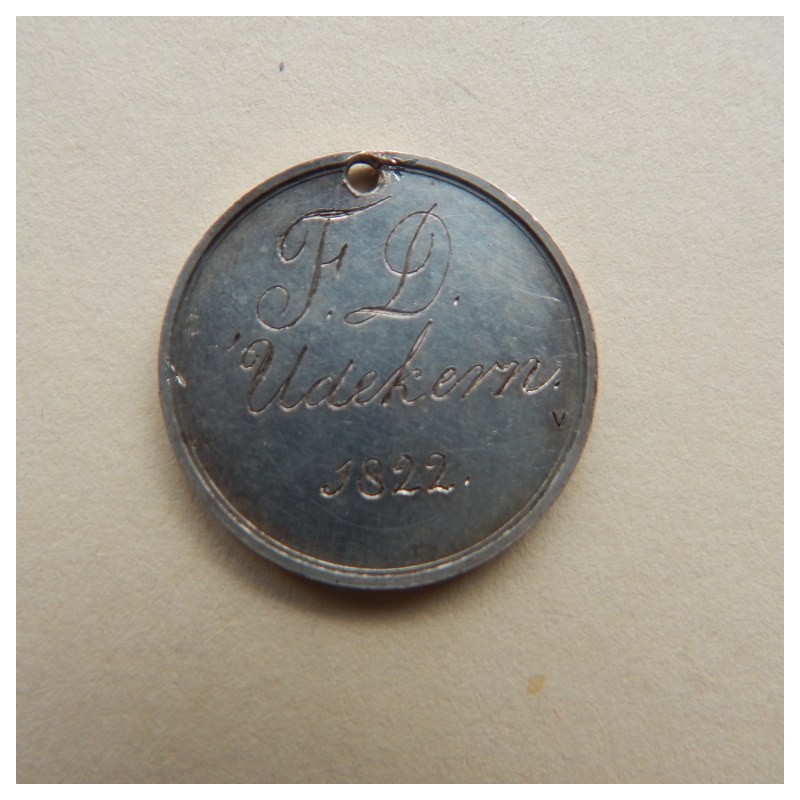 1822 penning afdeling van de meestergraad zilver