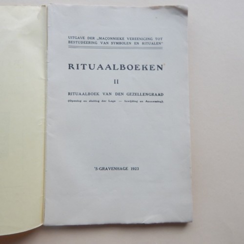 1923 rituaalboek van den gezellengraad