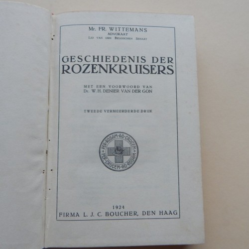 1924 geschiedenis der rozenkruizers