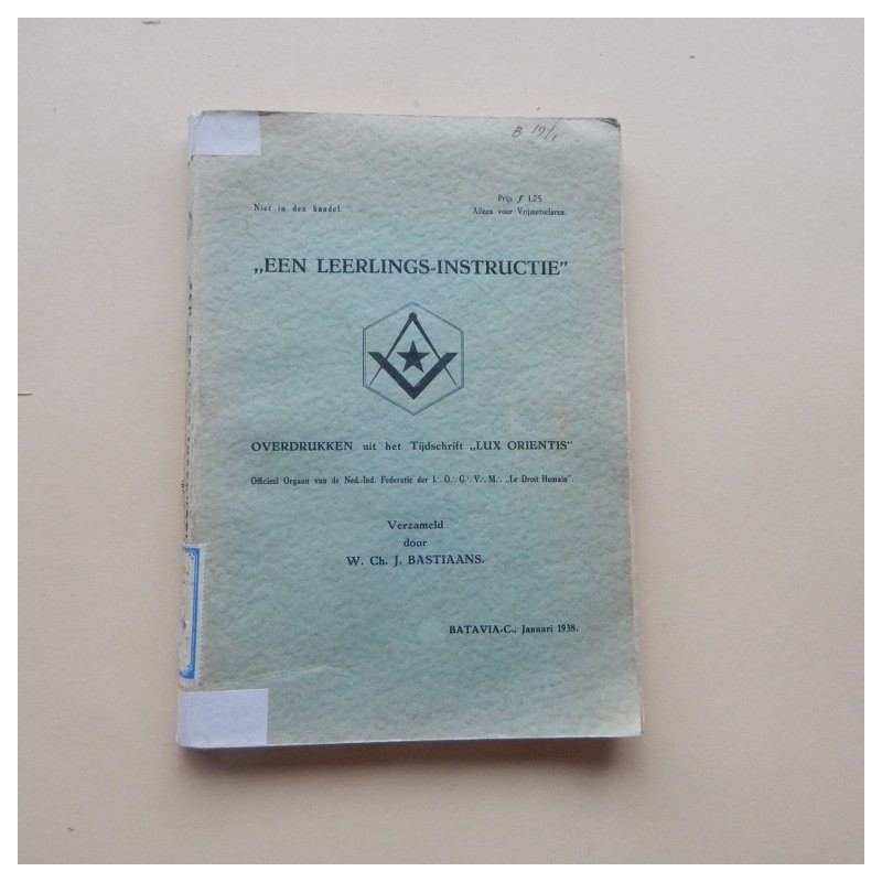 1938 een Leerlings instructie Le Droit Humain