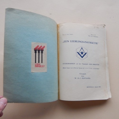 1938 een Leerlings instructie Le Droit Humain