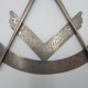 Large silver antique Past Master collar jewel.
