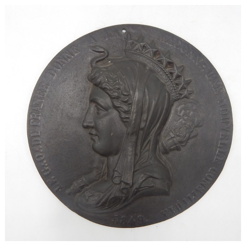 1849 bronze plaquette Marianne GODF