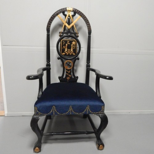 c. 1800 masonic arm chair